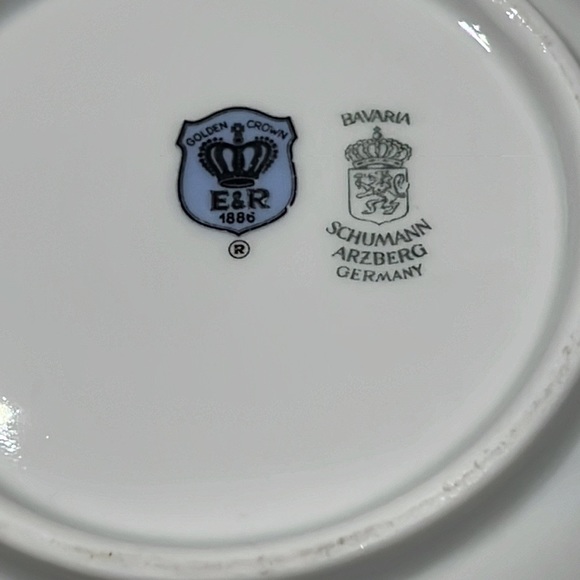 Bavaria Schumann Red Bird Cardinal Ashtray Bowl Arzberg Germany Golden Crown 6” - Picture 3 of 5